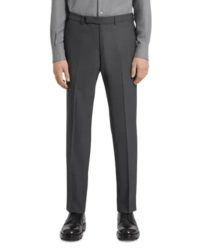 ZEGNA DARK GREY HIGH PERFORMANCE WOOL PANTS