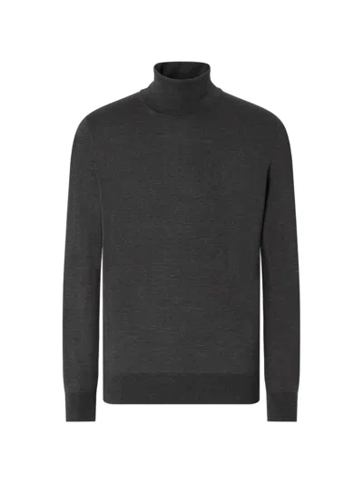 Zegna Cashseta Cashmere Blend Turtleneck Sweater In Gray