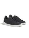 Zegna Baskets Triple Stitch En Oasi Cashmere Noir Réglisse In Dark Grey