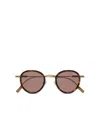 Zegna Havana Brown Titanium And Acetate Sunglasses In Dark Havana