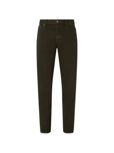 Zegna Dark Olive Green Cotton Roccia Pants In Brown