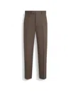 Zegna Elasticized Waist Regular Fit Linen Pants In Taupe Foncé