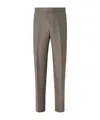Zegna Dark Taupe Oasi Lino Pants In Gray