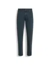 Zegna Dark Teal Blue Stone-washed Cotton Roccia Jeans In Navy