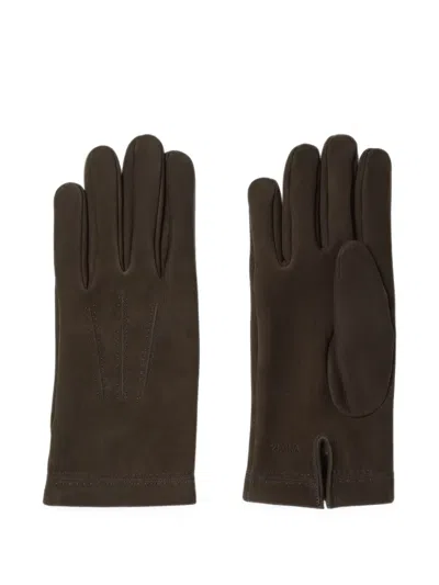 Zegna Dark-brown Secondskin Gloves