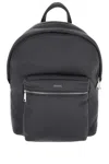 Zegna Deer Leather Backpack In Black