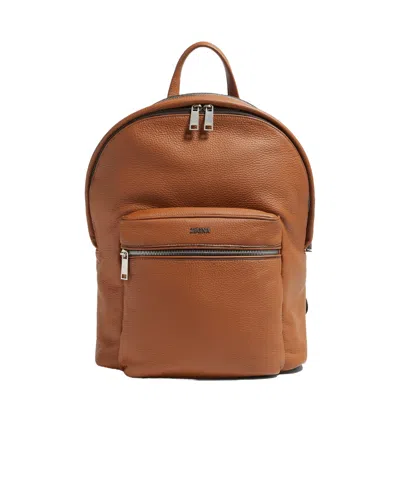 ZEGNA ZEGNA DEERSKIN HOODIE BACKPACK