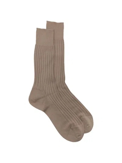 Zegna Deluxe Socks In Brown