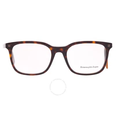 Zegna Demo Rectangular Men's Eyeglasses Ez5121 052 54 In Brown