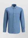 Zegna Light Blue Linen And Virgin Wool Alba Overshirt