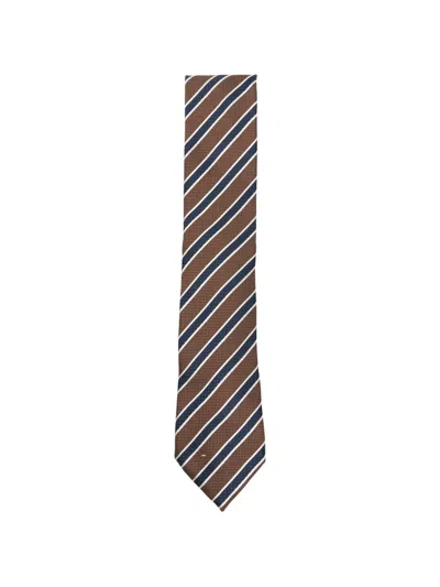 Zegna Diagonal-stripe Tie In Multi