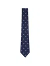 Zegna Diamond Pattern Tie In Blue