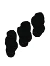 Zegna Dot-pattern Socks (pack Of Three) In Black