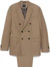Zegna Double-breasted Trofeo™ Wool-twill Suit In Neutrals