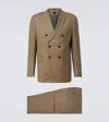 Zegna Double-breasted Trofeo™ Wool-twill Suit In Brown