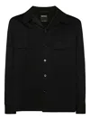 Zegna Pure Cashmere Overshirt In Black