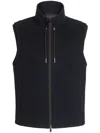 Zegna Down-filled Wool Gilet In Blue