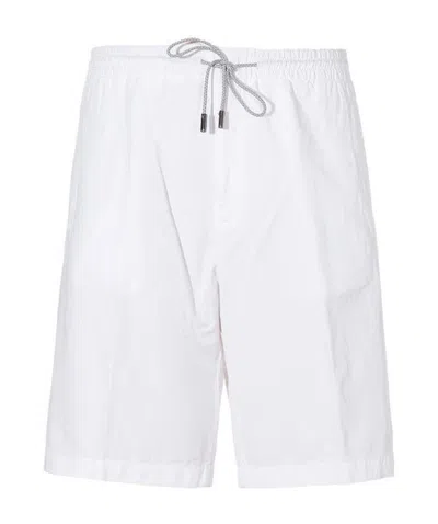 Zegna Draw Rope To Design Shorts In White
