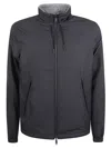 Zegna Blouson Réversible Brezza En Microfibre In Navy
