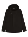Zegna Drawstring-hood Coat In Brown
