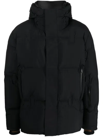 Zegna Drawstring-hooded Padded Jacket In Black