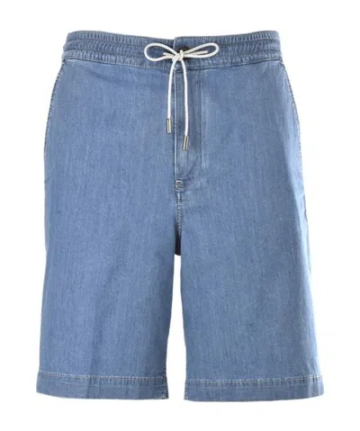 Zegna Drawstring Shorts In Blue