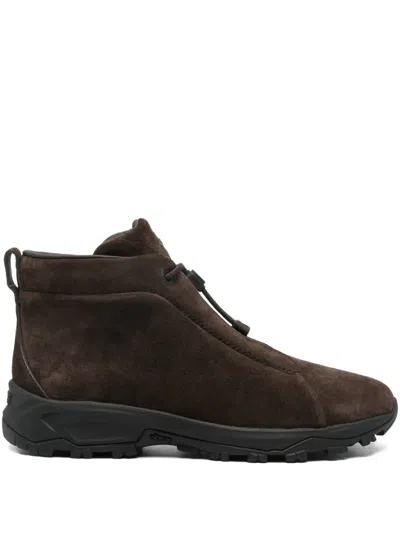ZEGNA DRAWSTRING SUEDE SNEAKERS