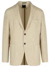 Zegna 'drop 7' Beige Linen Blend Jacket Men In Neutral
