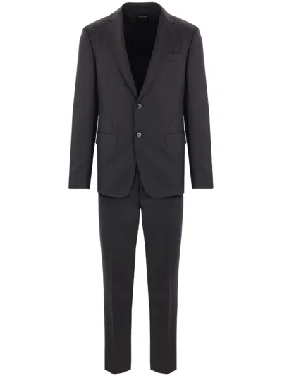 Zegna Drop 8 Single-breasted Suit In Grey