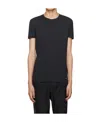 Zegna T-shirt With Round Neck And Short Sleeves In Black