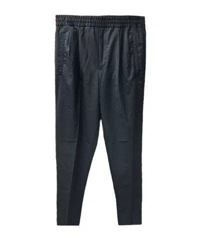 Zegna Elastic Waist Casual Pants In Black