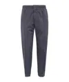 Zegna Elastic Waist Casual Pants In Black