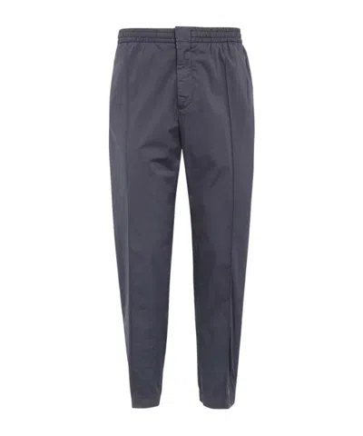 Zegna Elastic Waist Casual Pants In Black