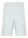 Zegna Elasticated-waist Bermuda Shorts In Blue