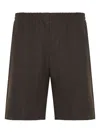 Zegna Elasticated-waist Tailored Shorts In Brown