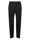 Zegna Elasticated Waistband Pressed Trousers In Black