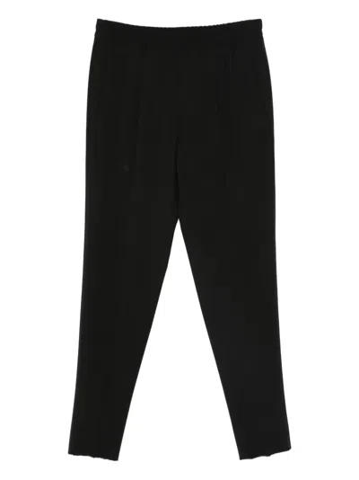 Zegna Elasticated-waistband Trousers In Black