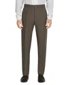 Zegna Elasticized Waist Regular Fit Linen Pants In Taupe Foncé