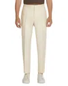 Zegna Elasticized Waist Regular Fit Linen Pants In White
