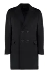 Zegna Wool And Cashmere-blend Coat In Black