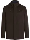 Zegna Oasi Cashmere Elements Cima Overjacket In Brown