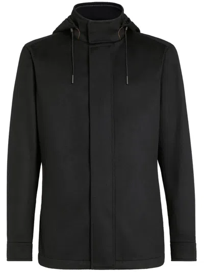 Zegna Surveste Cima En Oasi Cashmere Elements In Black