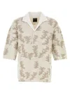 Zegna Oversize Linen Polo Shirt Embroidery In 113