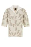 Zegna Oversize Linen Polo Shirt Embroidery In White