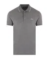 Zegna Piquet Polo Shirt Collar Sleeves In Gray