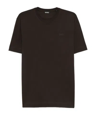ZEGNA EMBROIDERED LOGO POLO SHIRT