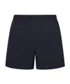 Zegna Midnight Blue Nylon Swim Shorts In Black