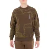 Zegna Ermenegildo  All-over Print Cotton Sweatshirt In Brown