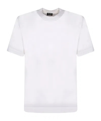 Zegna Ermenegildo  Crewneck Straight Hem T-shirt In White