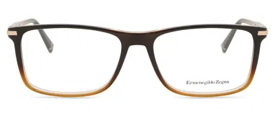 Zegna Ermenegildo  Ez5041 050 Men's Glasses Brown Size 55 - Free Lenses - Blue Light Block Available In Neutral